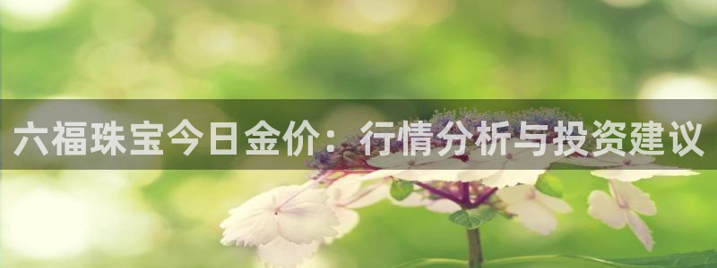 新宝5平台登录注册：六福珠宝今日金价：行情分析与投资建议