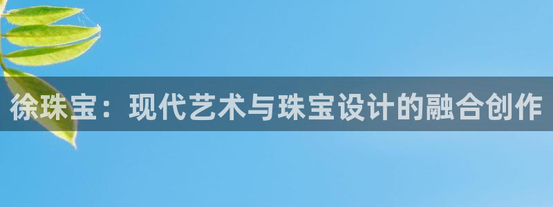 新宝5手机版：徐珠宝：现代艺术与珠宝设计的融合创作